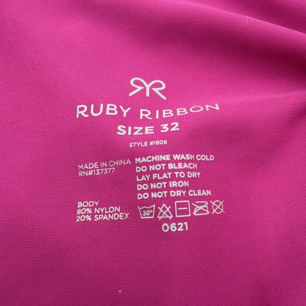 RUBY RIBBON SECOND SKIN V NECK CAMI Fuschia #1808 Size 32 NEW!